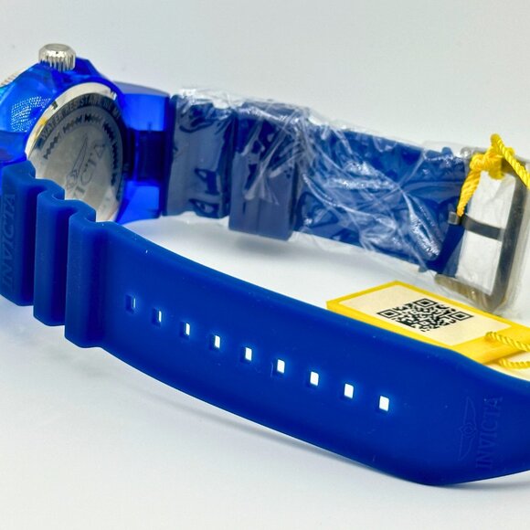 BRAND NEW Invicta Pro Diver Anatomic TRANSPARENT Blue strap Blue Case Watch - Picture 8 of 8